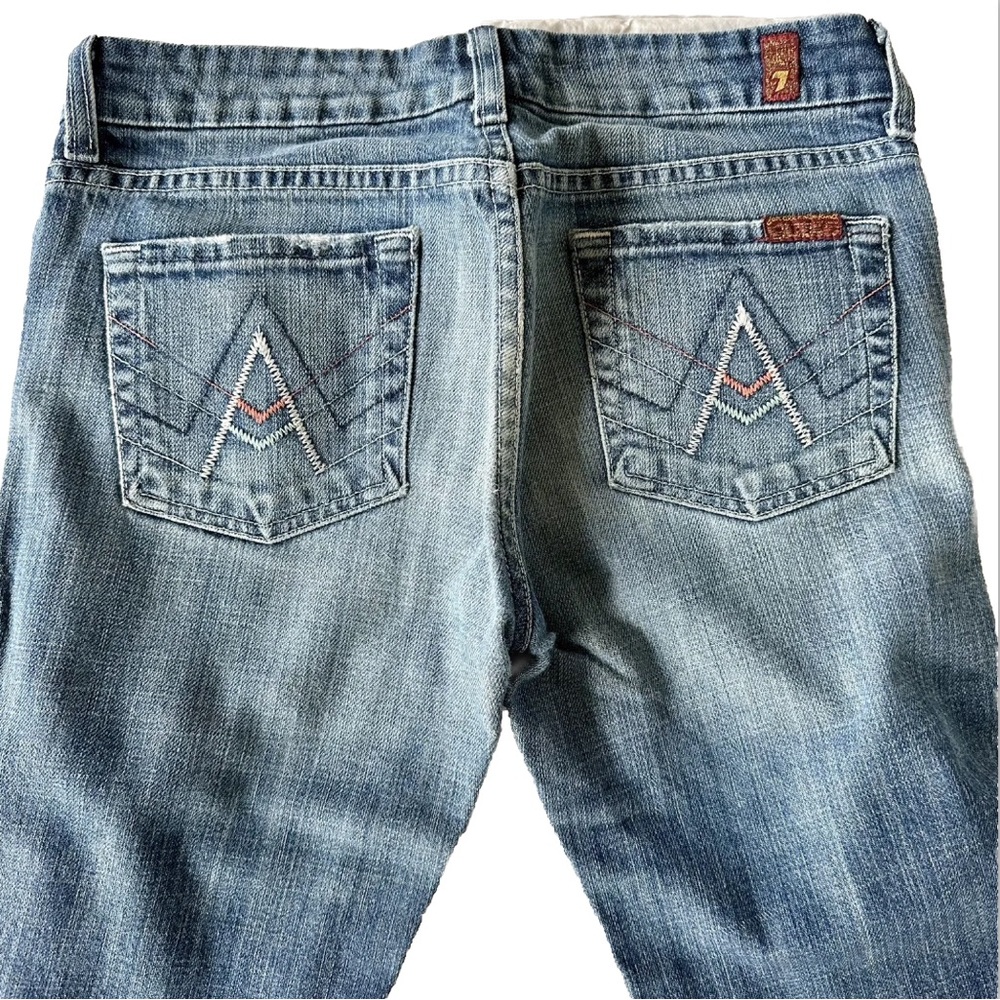 7 for all Mankind Wide Leg Jeans, “A” Pocket Style, in Size 26